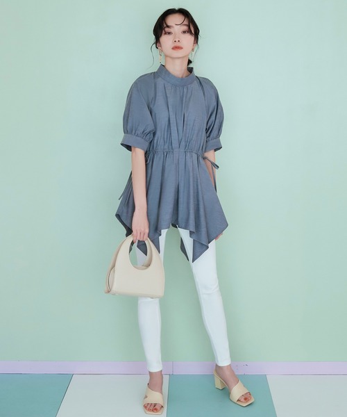 「RUIRUE BOUTIQUE」 半袖チュニック S ホワイト レディース_画像5