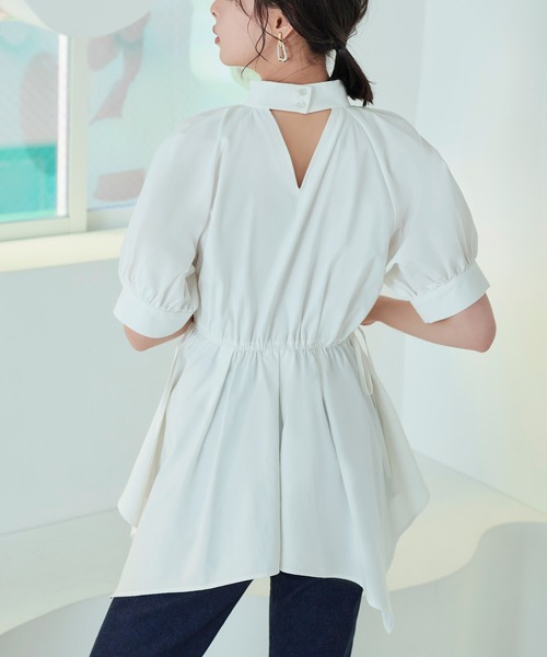 「RUIRUE BOUTIQUE」 半袖チュニック S ホワイト レディース_画像7