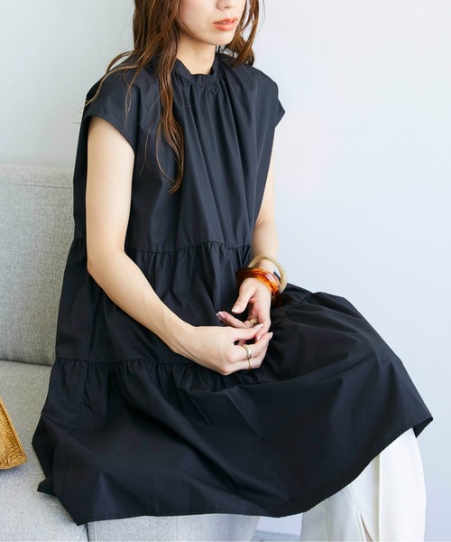 「ECRIRE」 ノースリーブワンピース M オフホワイト レディース_画像8