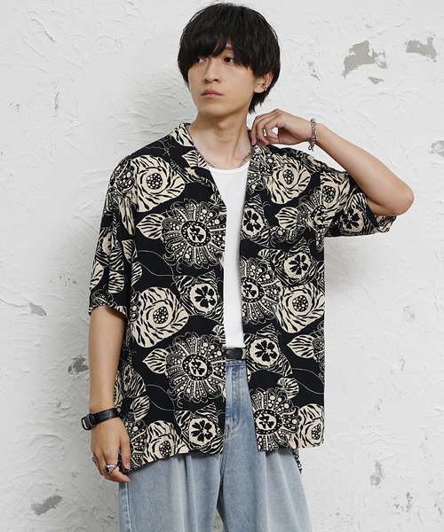 MinoriTY（マイノリティ） シャツ 半袖 「MinoriTY」総柄オープン