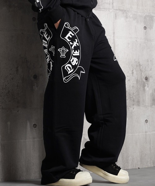 ワイドパンツ スウェットパンツ ジャージ 「セットアップ 対応」CVC裏