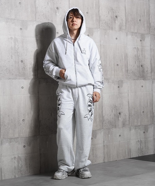 スウェットパンツ ジャージ 「セットアップ 対応」CVC裏毛 ロゴ