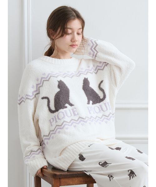 gelato pique（ジェラートピケ） パジャマ ルームウェア CATジャガード