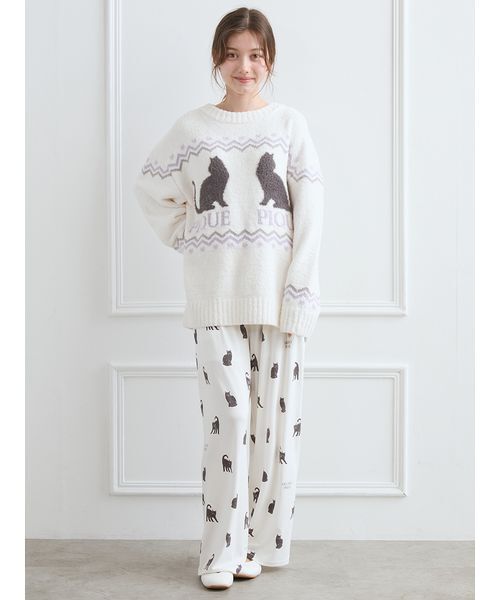 gelato pique（ジェラートピケ） パジャマ ルームウェア CATジャガード