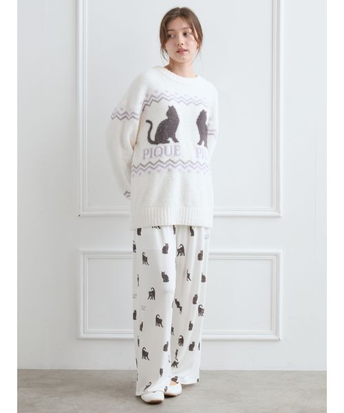 gelato pique（ジェラートピケ） パジャマ ルームウェア CATジャガード