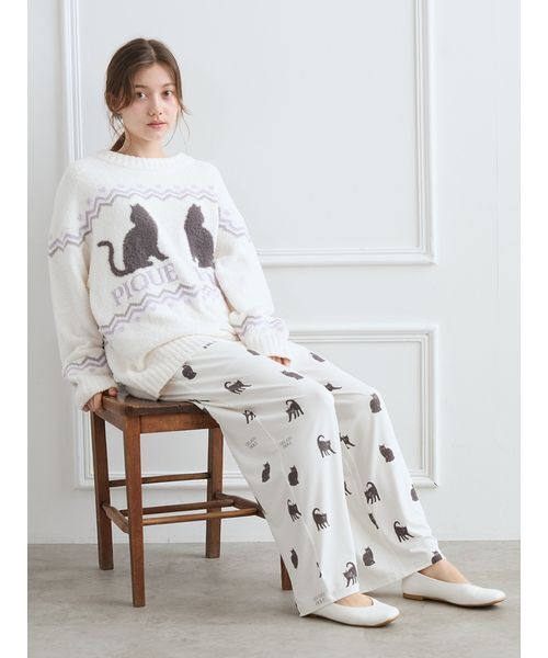 gelato pique（ジェラートピケ） パジャマ ルームウェア CATジャガード