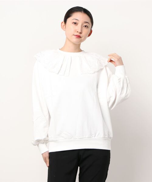 「CAROLINA GLASER」 スウェットカットソー - ブラック レディース_画像2