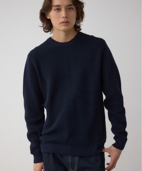 AZUL BY MOUSSY セーター ニット ハニカムクルーネックニット メンズ
