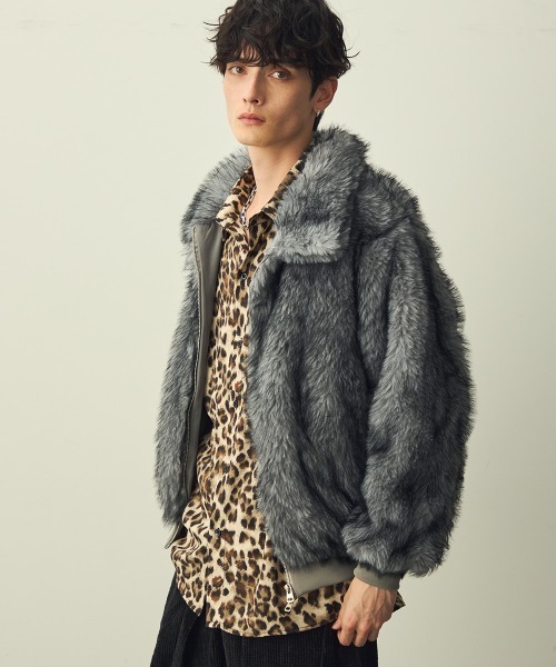 Shoowtime（ショウタイム） ブルゾン アウター Double-zip faux fur