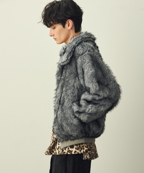 Shoowtime（ショウタイム） ブルゾン アウター Double-zip faux fur