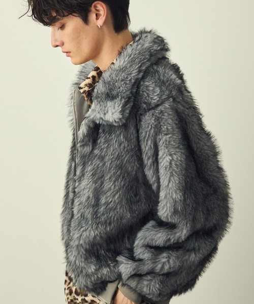 Shoowtime（ショウタイム） ブルゾン アウター Double-zip faux fur