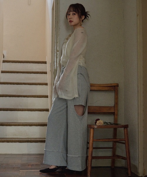 mideal（マイディール） ワイドパンツ スウェットパンツ ジャージ cut