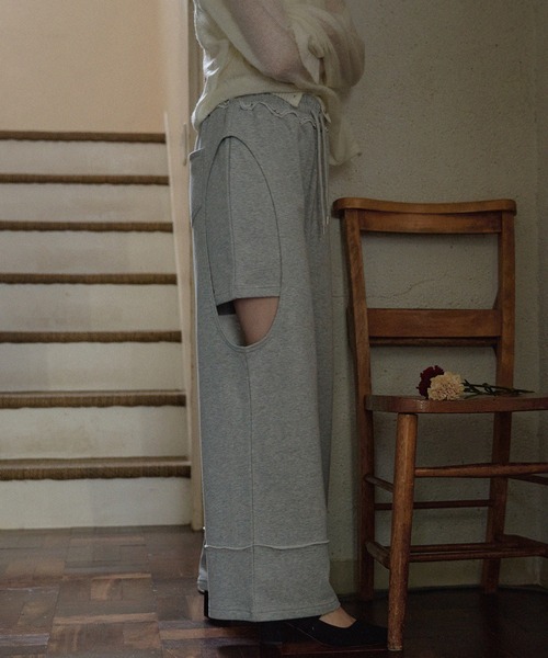 mideal（マイディール） ワイドパンツ スウェットパンツ ジャージ cut