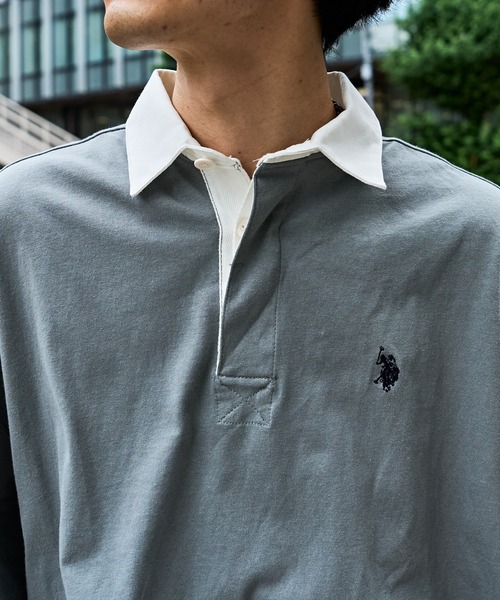 「U.S. POLO ASSN.」 半袖Tシャツ LARGE グリーン メンズ_画像2