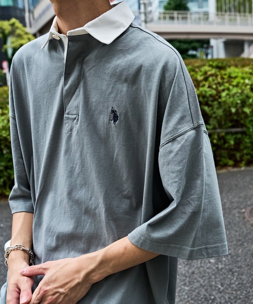 「U.S. POLO ASSN.」 半袖Tシャツ LARGE グリーン メンズ_画像4