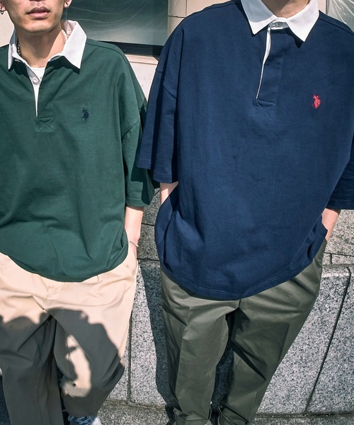 「U.S. POLO ASSN.」 半袖Tシャツ LARGE グリーン メンズ_画像7