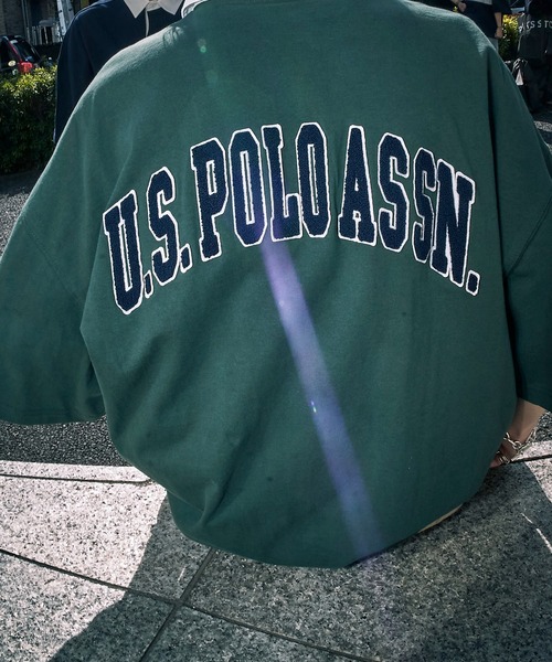 「U.S. POLO ASSN.」 半袖Tシャツ LARGE グリーン メンズ_画像9