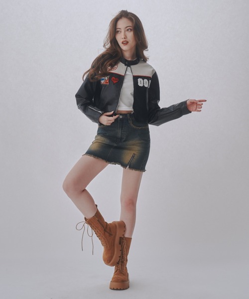 「JUST A NOON」 ブルゾン FREE ブラック レディース_画像8