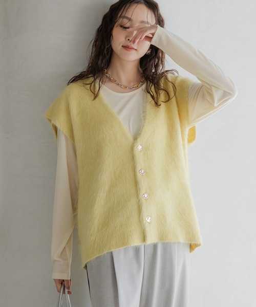 Elura（エルーラ） ベスト ジレ シャギーベスト/606385 レディース