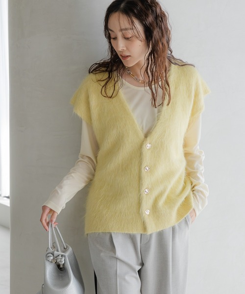 Elura（エルーラ） ベスト ジレ シャギーベスト/606385 レディース