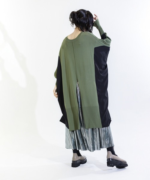 「OSMOSIS」 長袖ニット ONE SIZE ブラック レディース_画像6