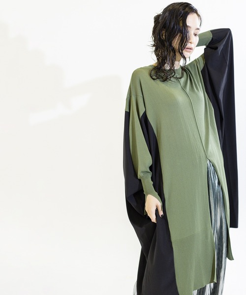 「OSMOSIS」 長袖ニット ONE SIZE ブラック レディース_画像8