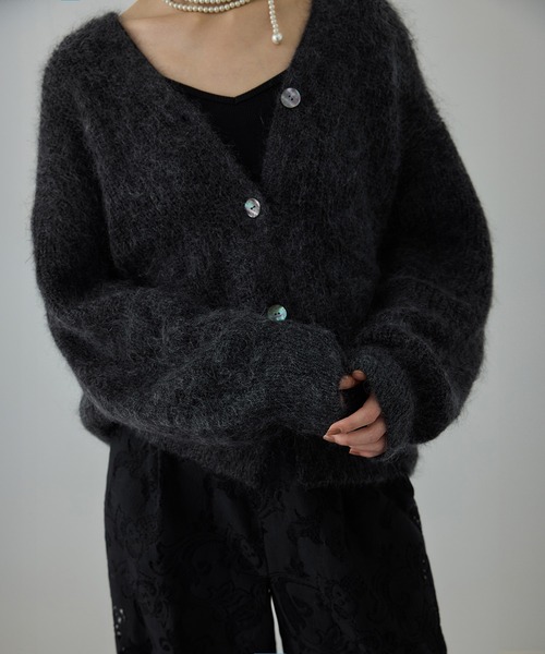 ROPE'（ロペ） カーディガン スーパーキッドモヘヤVネックカーディガン
