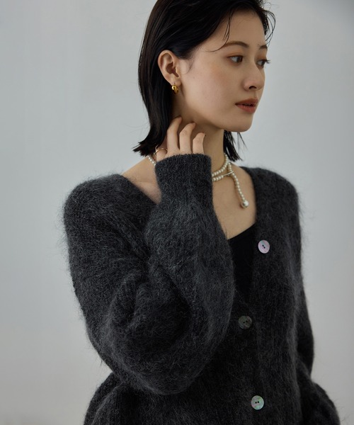 ROPE'（ロペ） カーディガン スーパーキッドモヘヤVネックカーディガン