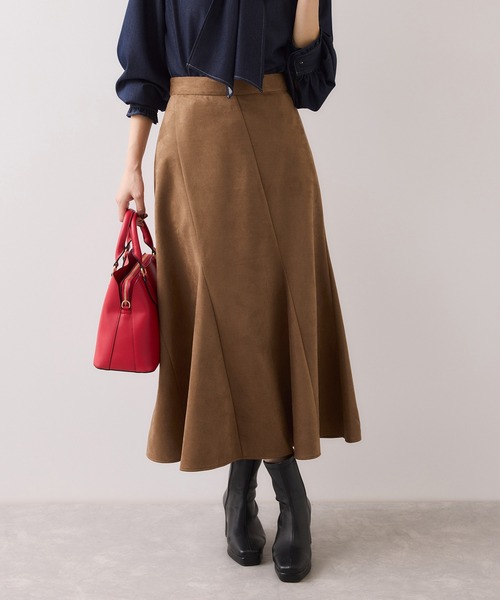 VIS（ビス） スカート エスカルゴ切替スエードライクスカート