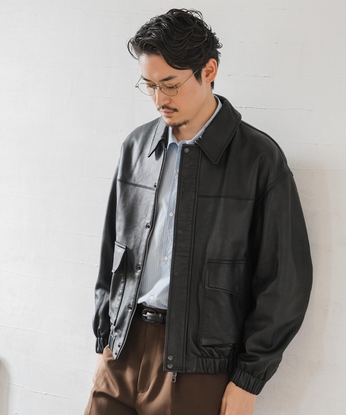 EDIFICE（エディフィス） 革ジャン ライダース A2 レザーショート