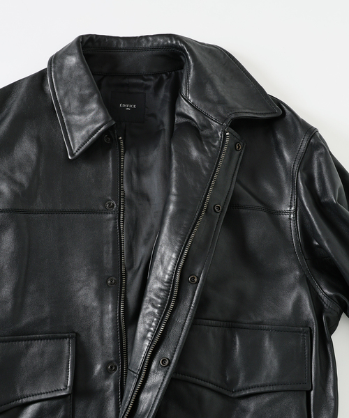 EDIFICE（エディフィス） 革ジャン ライダース A2 レザーショート