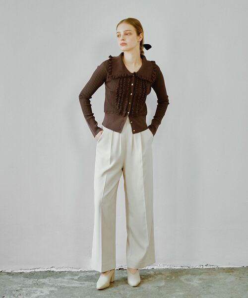 cle blatt カーディガン フリルデザインカーディガン レディース