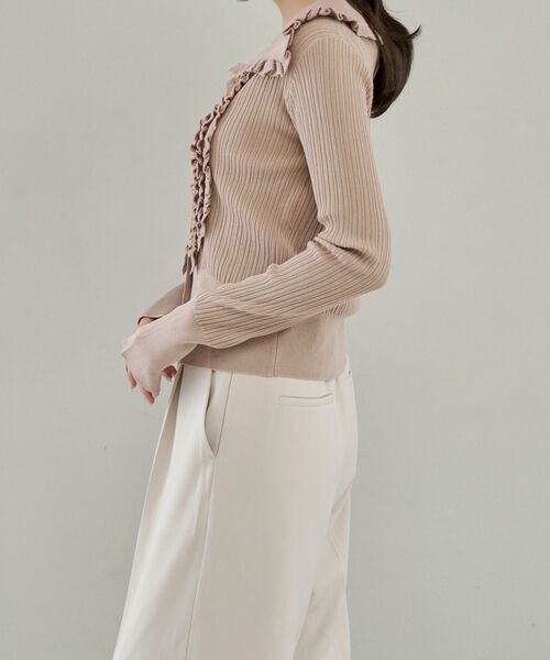 cle blatt カーディガン フリルデザインカーディガン レディース