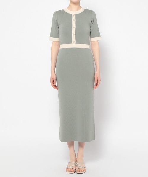 「Andemiu」 半袖ワンピース FREE グレー レディース_画像9