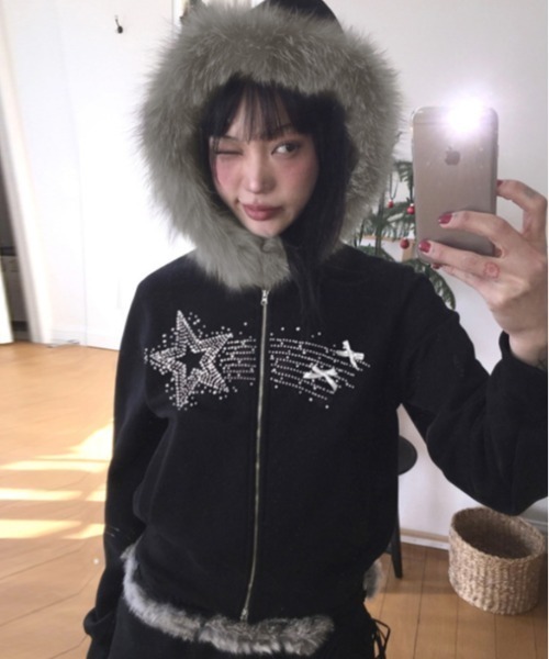 パーカー ファー付きジップパーカー レディース : ZOZOTOWN Yahoo!店