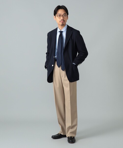 コート ジャケット NEW EASY ジャパンウール ネイビー ジャケット メンズの画像