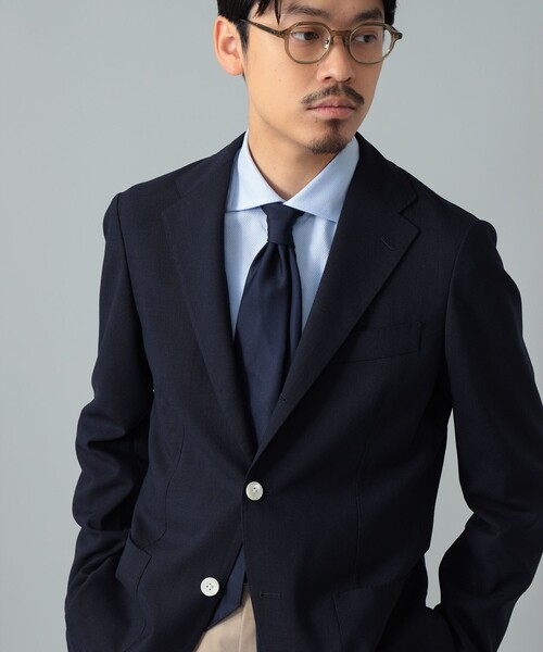 コート ジャケット NEW EASY ジャパンウール ネイビー ジャケット メンズの画像