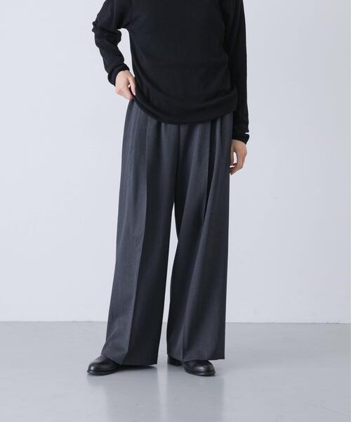 かぐれ パンツ ウォッシャブルウールツイルパンツ レディース