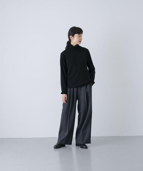 かぐれ パンツ ウォッシャブルウールツイルパンツ レディース