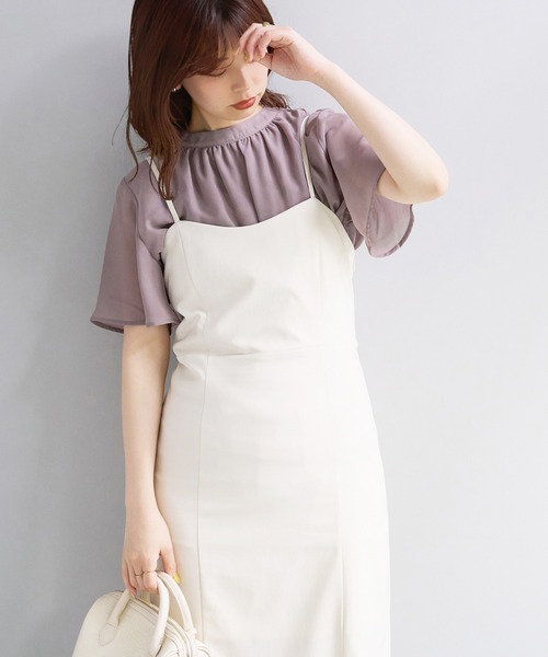 「natural couture」 半袖ブラウス FREE ネイビー レディース_画像9