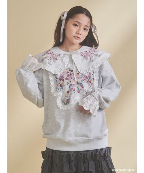 【新品未使用】Yuhan Wang lace bow sweatshirt M 追加》【Yuhan Wang for LULU】lace bow sweatshirt（スウェット