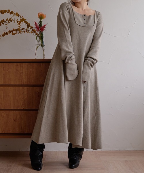 mideal（マイディール） ワンピース lady knit onepiece / レディー