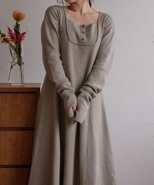 mideal（マイディール） ワンピース lady knit onepiece / レディー