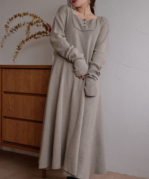 mideal（マイディール） ワンピース lady knit onepiece / レディー