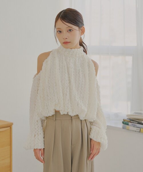 「Chico」 長袖カットソー FREE アイボリー レディース_画像2