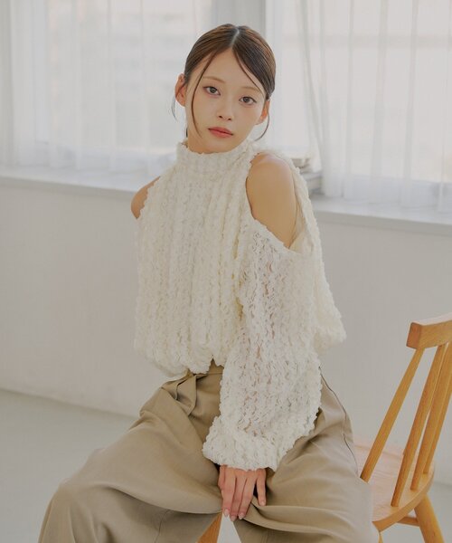 「Chico」 長袖カットソー FREE アイボリー レディース_画像5