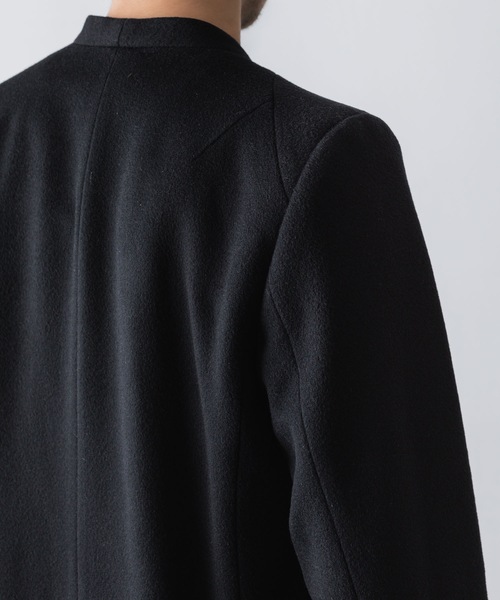 チェスターコート コート SINGLE CHARME NO-COLLAR COAT メンズの画像
