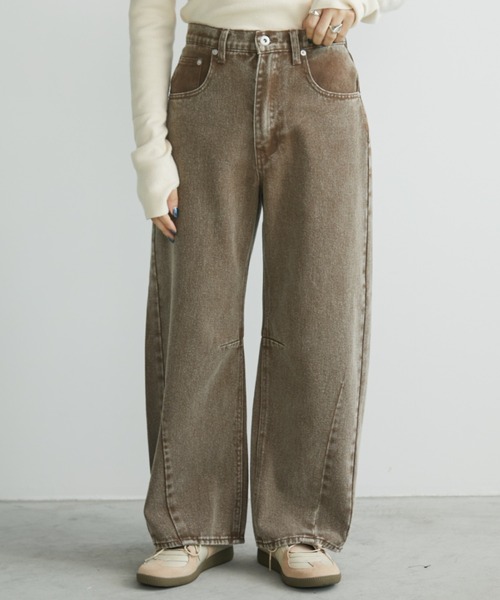 [Aunt Marie's] Denim брюки M Brown женский 