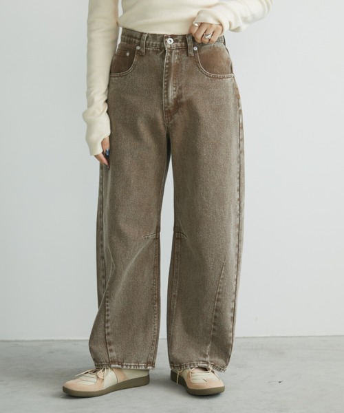 [Aunt Marie's] Denim брюки M Brown женский 