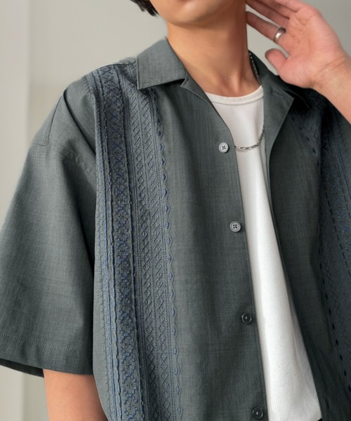 Java シャツ 半袖 「JaVaジャバコラボ」周りと差がつく総刺繍